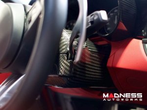 Alfa Romeo Giulia Steering Wheel Trim - Carbon Fiber - Shroud - LHD - QV Model